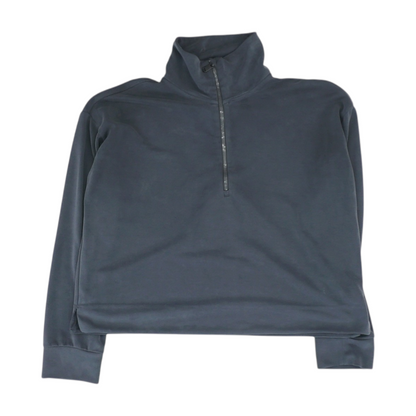 Black Solid 1/4 Zip Pullover