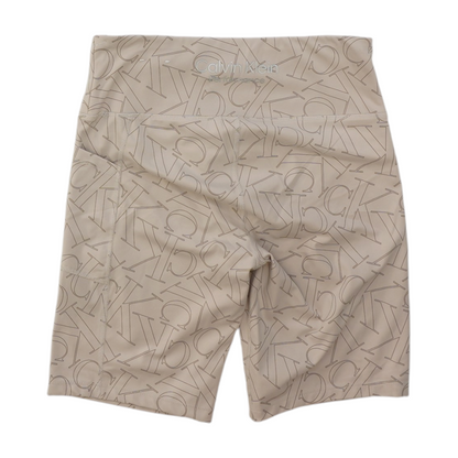 Beige Print Active Shorts
