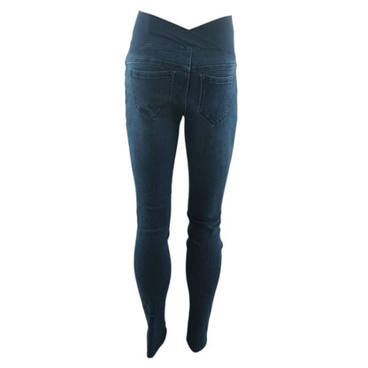 Blue Low Rise Skinny Leg Maternity Jeans