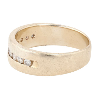 1/2 Ct 14K Gold Channel Set Round Diamonds Band
