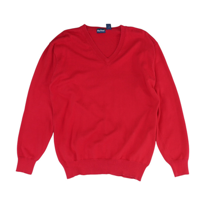 Vintage Red Tall Solid Pullover Sweater