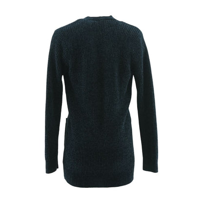 Navy Solid Cardigan Sweater