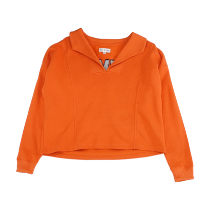 Orange Solid Sweatshirt Pullover
