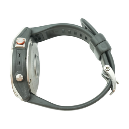 47mm Epix Pro Gen 2 Silver Smartwatch Black Band M/L