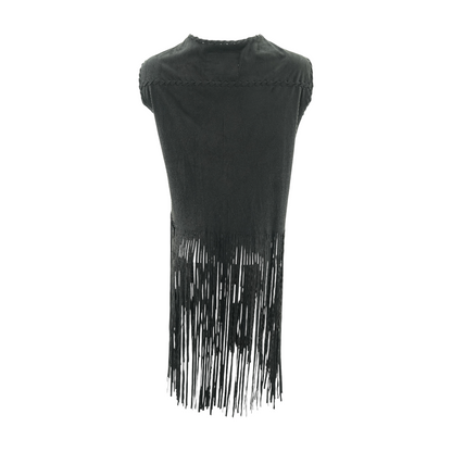 Black Solid Casual Vest