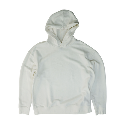 White Solid Hoodie Pullover