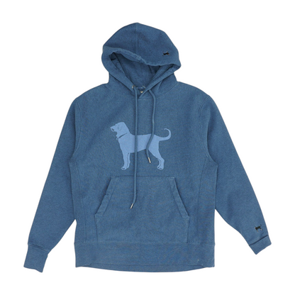Blue Solid Hoodie Pullover