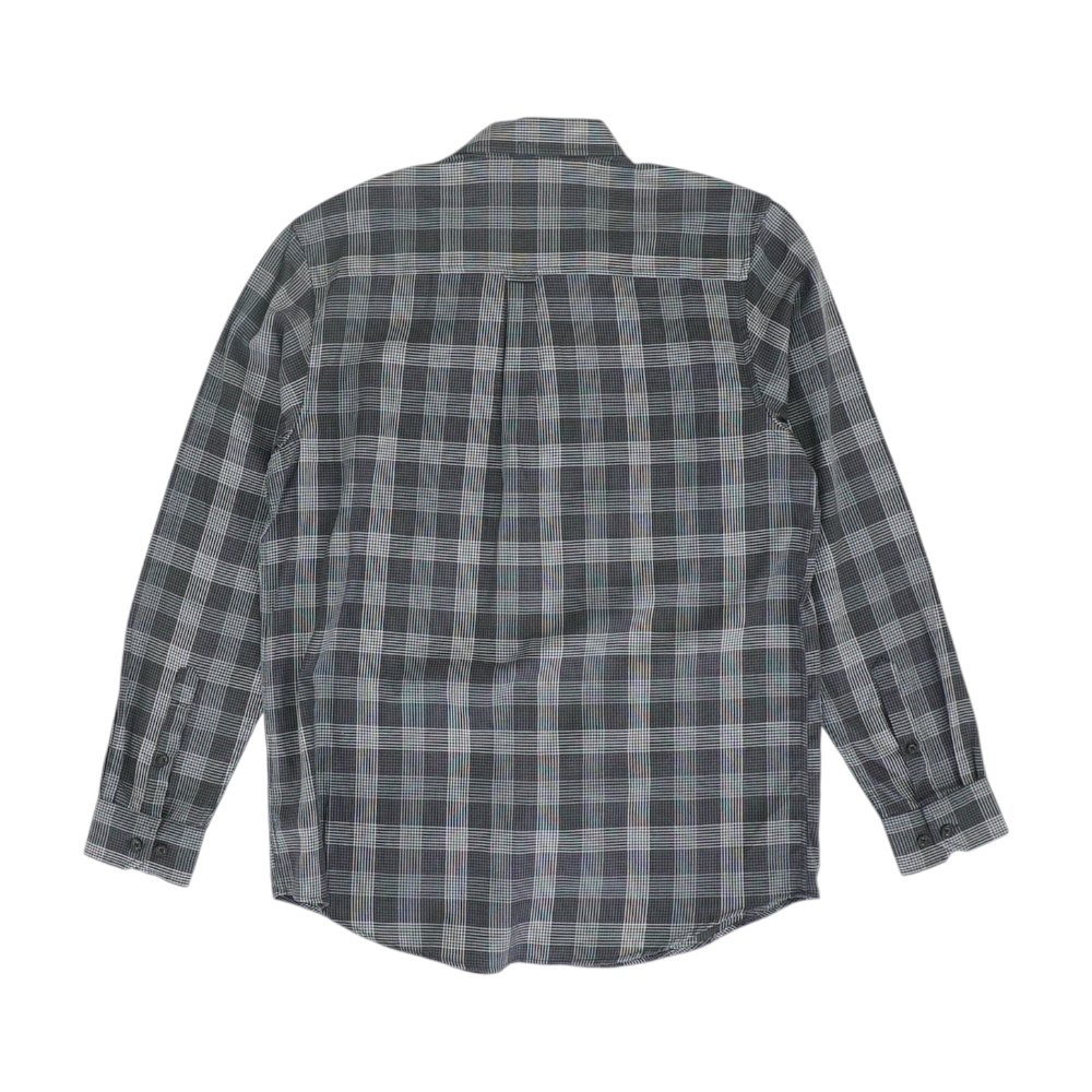 Gray Plaid Long Sleeve Button Down