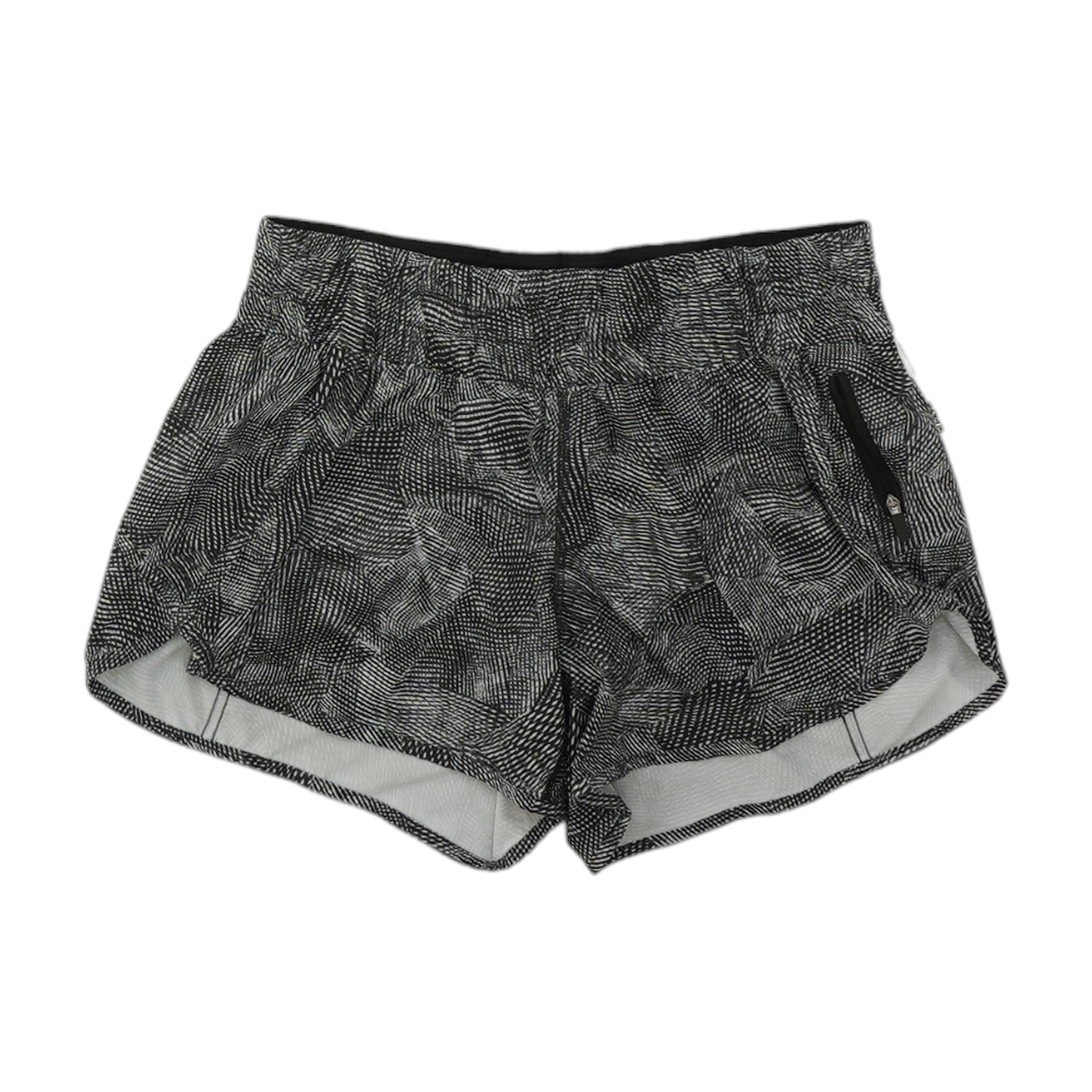 Black Abstract Active Shorts