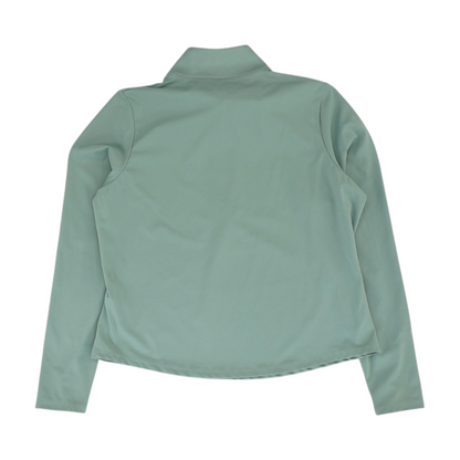 Green Solid 1/4 Zip Pullover