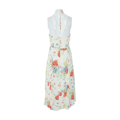 Ivory Floral Midi Dress