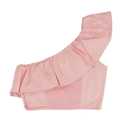 Pink Cropped Blouse