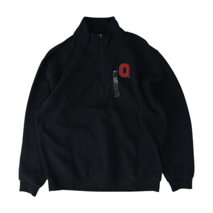 Black Ohio State Buckeyes Solid 1/4 Zip Pullover