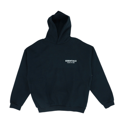 Black Solid Hoodie Pullover