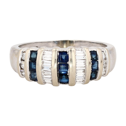 14K White Gold Diamond Band Ring