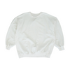 White Solid Sweatshirt Pullover
