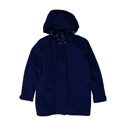 Navy Solid Rain Jacket