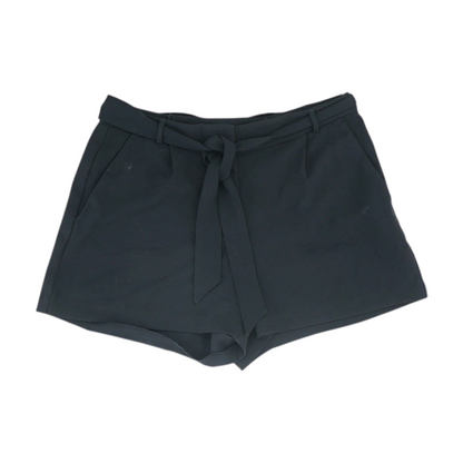 Black Solid Chino Shorts