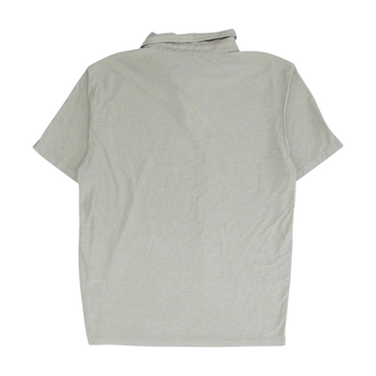 Beige Solid Short Sleeve Polo