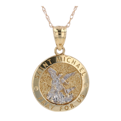 14K Two-Tone Gold Pendant Necklace