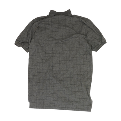 Gray Check Short Sleeve Polo