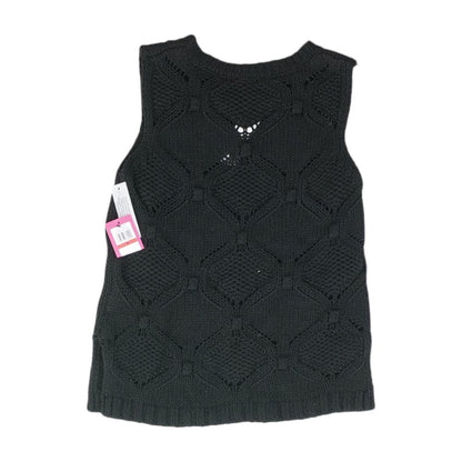 Black Solid Tank Knit Top