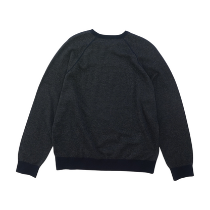 Navy Abstract Pullover Sweater