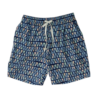 Blue Geometric Swim Bottom