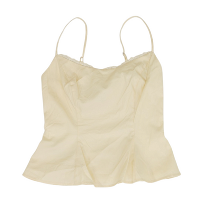 Cream Cropped Blouse