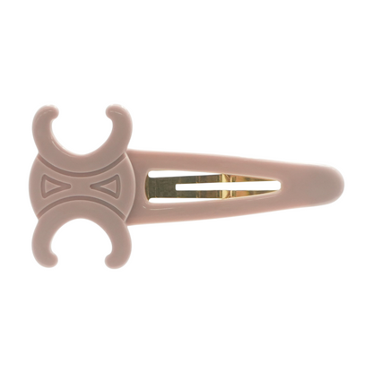 Mauve Large Snap Hair Clip in Acetate and Steel