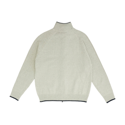 Gray Solid Cardigan Sweater
