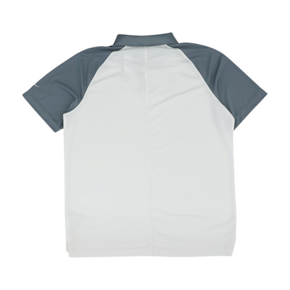 White Color Block Short Sleeve Polo