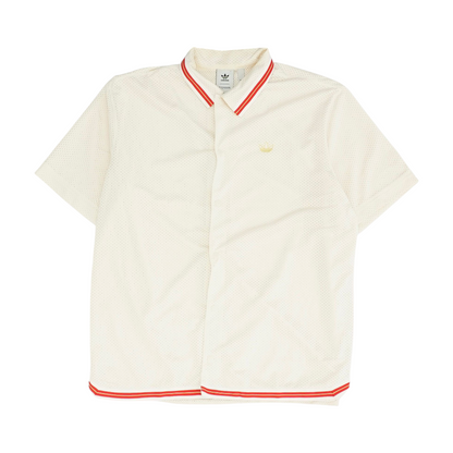 Beige Solid Short Sleeve Button Down