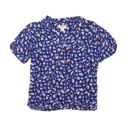 Blue Floral Button Down