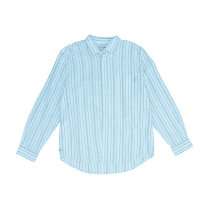 Gray Striped Long Sleeve Button Down