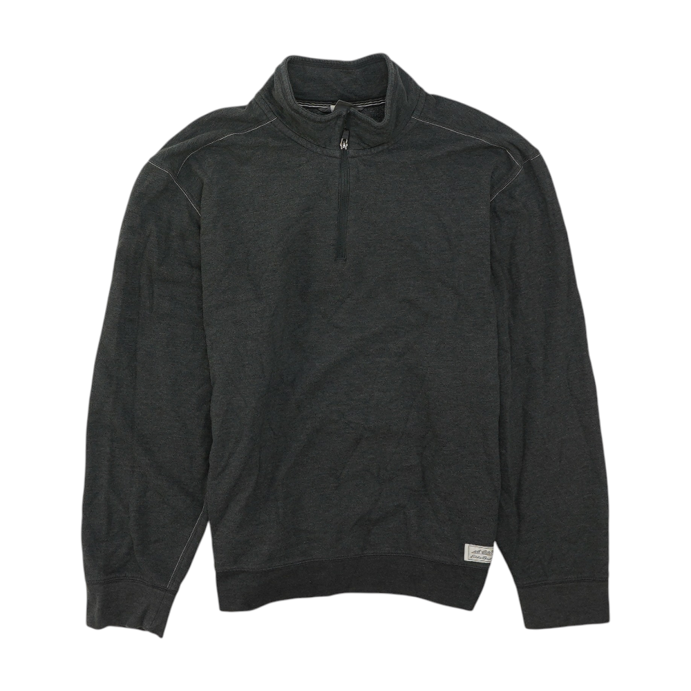 Gray Solid 1/4 Zip Pullover