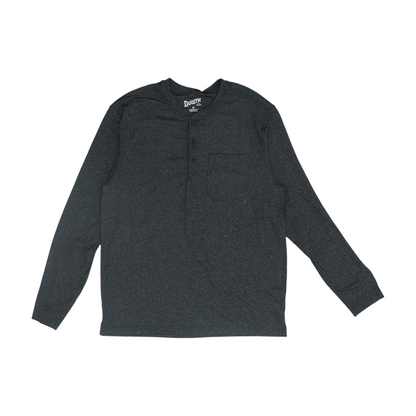 Black Solid Henley T-Shirt
