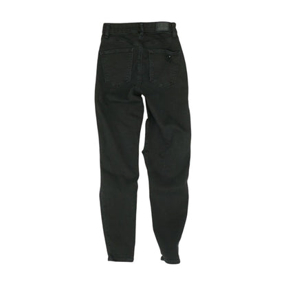 Black Solid High Rise Skinny Leg Jeans