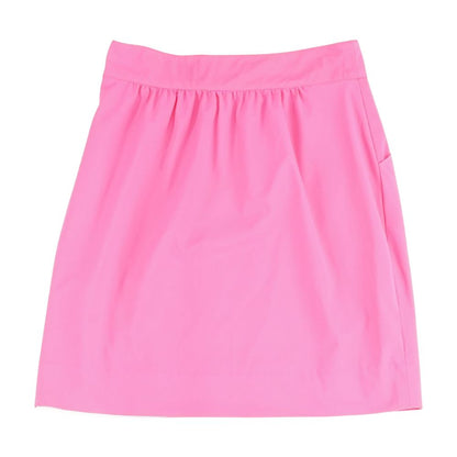 Pink Solid Mini Skirt