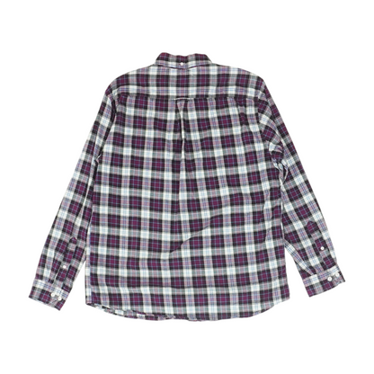 Purple Plaid Long Sleeve Button Down