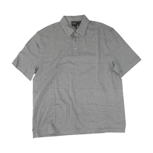 Gray Solid Short Sleeve Polo