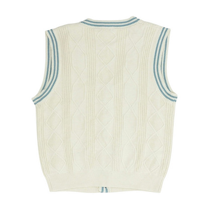 Beige Solid Vest