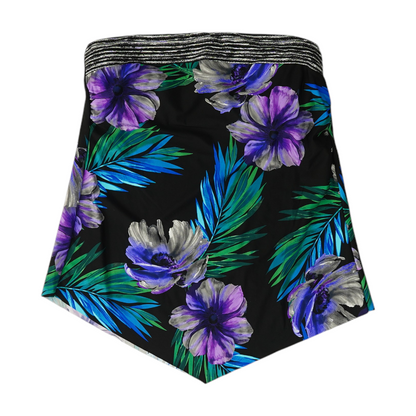 Black Floral Swim Top