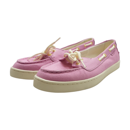 Pink Lace-Up Flats