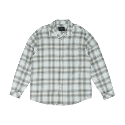 Gray Plaid Flannel Button Down