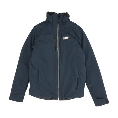 Navy Solid Puffer Coat