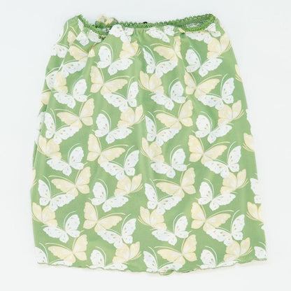 Green Graphic Cropped Sleeveless Blouse