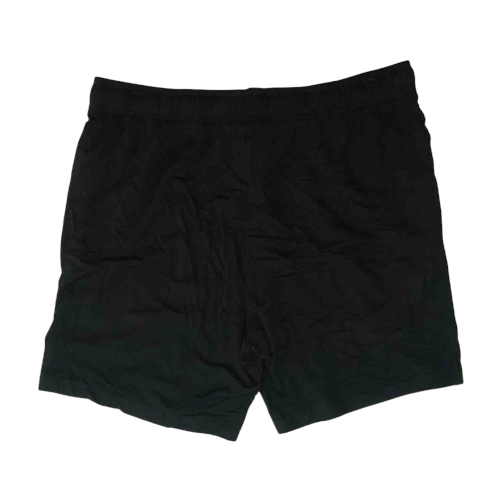 Black Solid Active Shorts