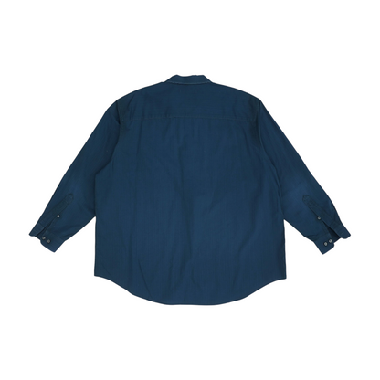 Navy Solid Long Sleeve Button Down