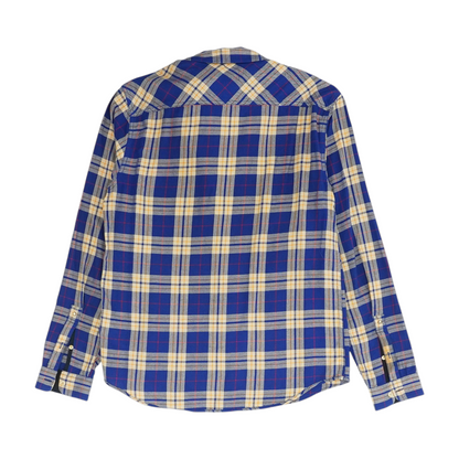 Blue Plaid Long Sleeve Button Down